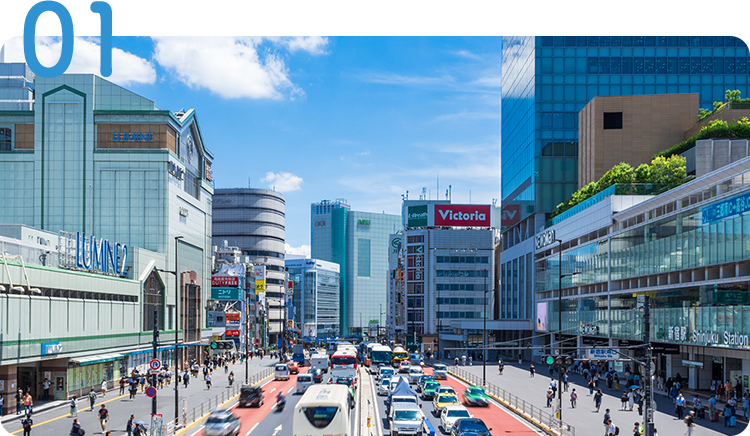 新宿駅から徒歩2分の好立地